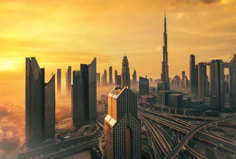 Dubai,City,During,Sunrise,With,Breathtaking,View,Of,Dubai